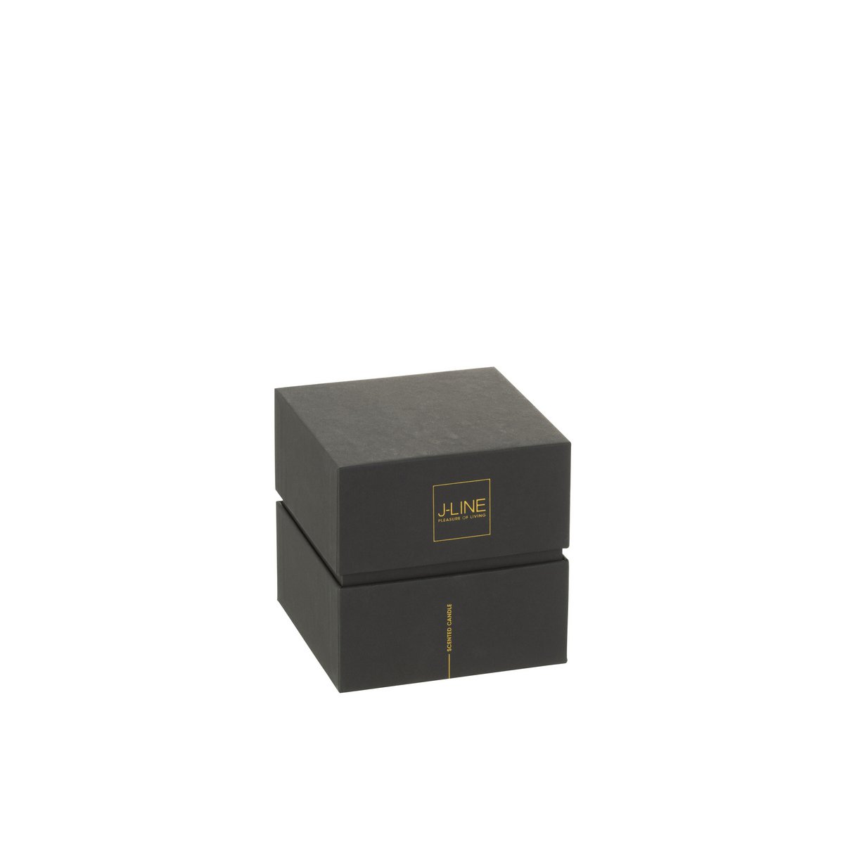 Détail de la bougie J-Line Noa, parfum bois de santal, ambiance chaleureuse.