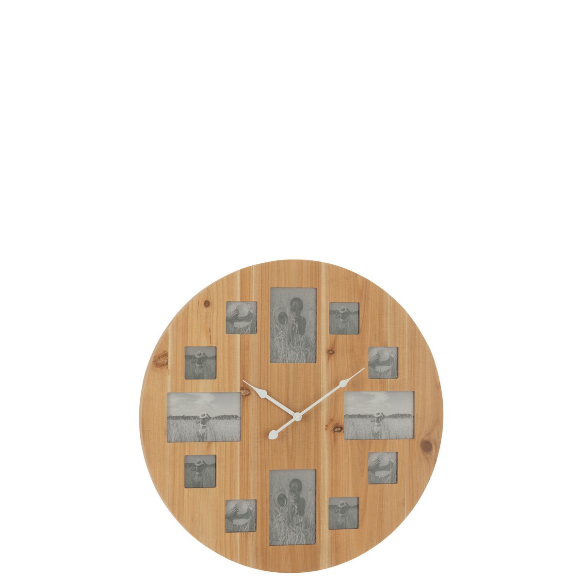 Ambiance décorative avec l'horloge murale J-Line dans un salon