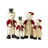 Ours en peluche J-Line rouge et or, vue de face
