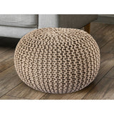 Pouf Ø 55 h 37 h 37 tabouret de tricot siège de planche de sol de pouf durable