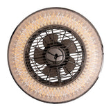 Plafond LED "Viento" avec ventilateur, en métal et en plastique, avec des LED intégrées, éclairage pour le salon ou le bureau