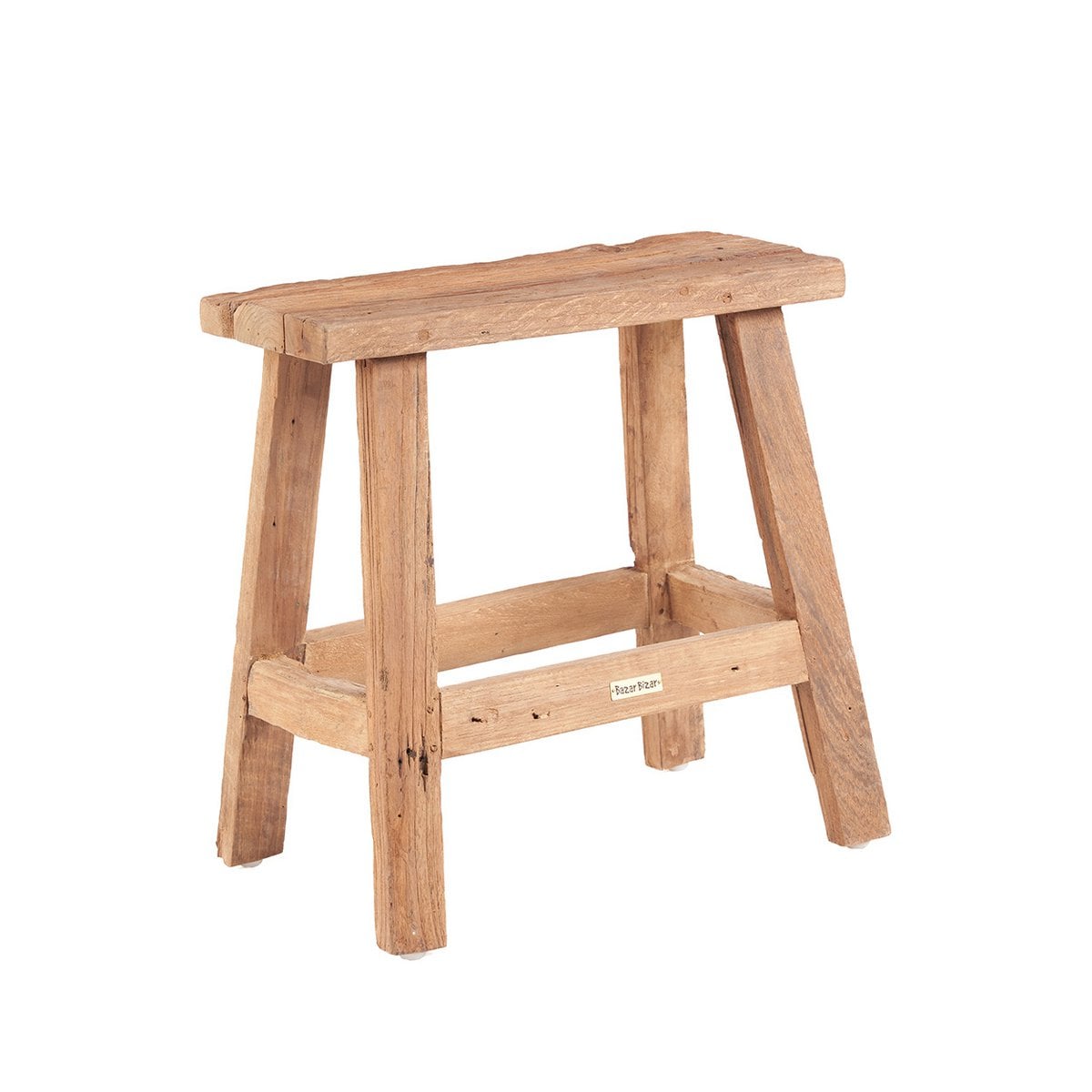 Tabouret Rustique The Fab - Vue de face avec texture bois