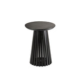 Table J-Line Vincent en bois noir, vue de face