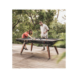 Housse de protection noire sur un billard Cornilleau Origin outdoor