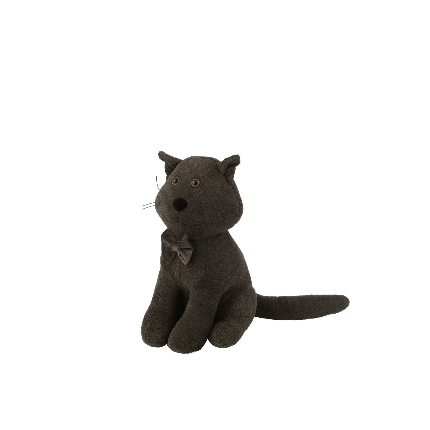 Cale-porte chat noeud papillon bouclé gris foncé J-Line