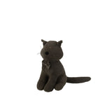 Cale-porte chat noeud papillon bouclé gris foncé J-Line