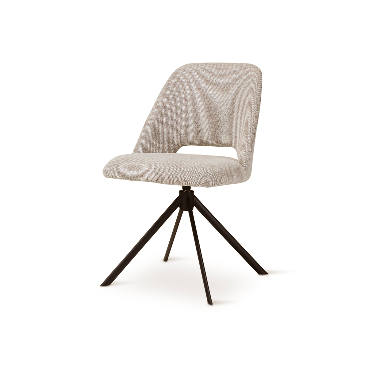 Chaise Omis avec pied pivotant en métal