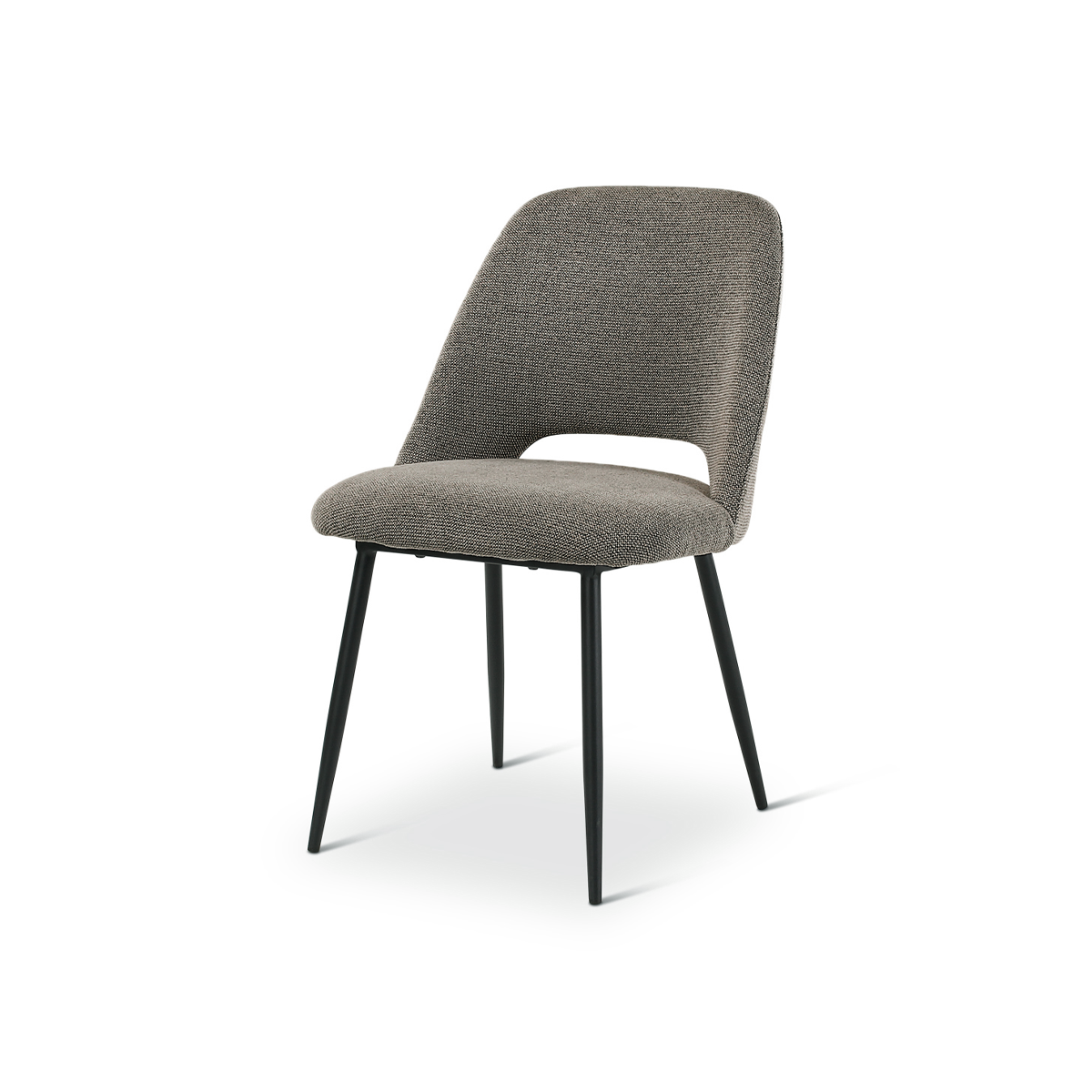 Lot de 2 chaises Omis Castle Line en tissu chiné avec pieds métal