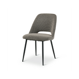 Lot de 2 chaises Omis Castle Line en tissu chiné avec pieds métal