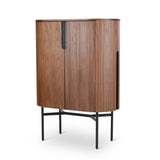 Meuble de bar Amandine portes ouvertes, rangement bouteilles