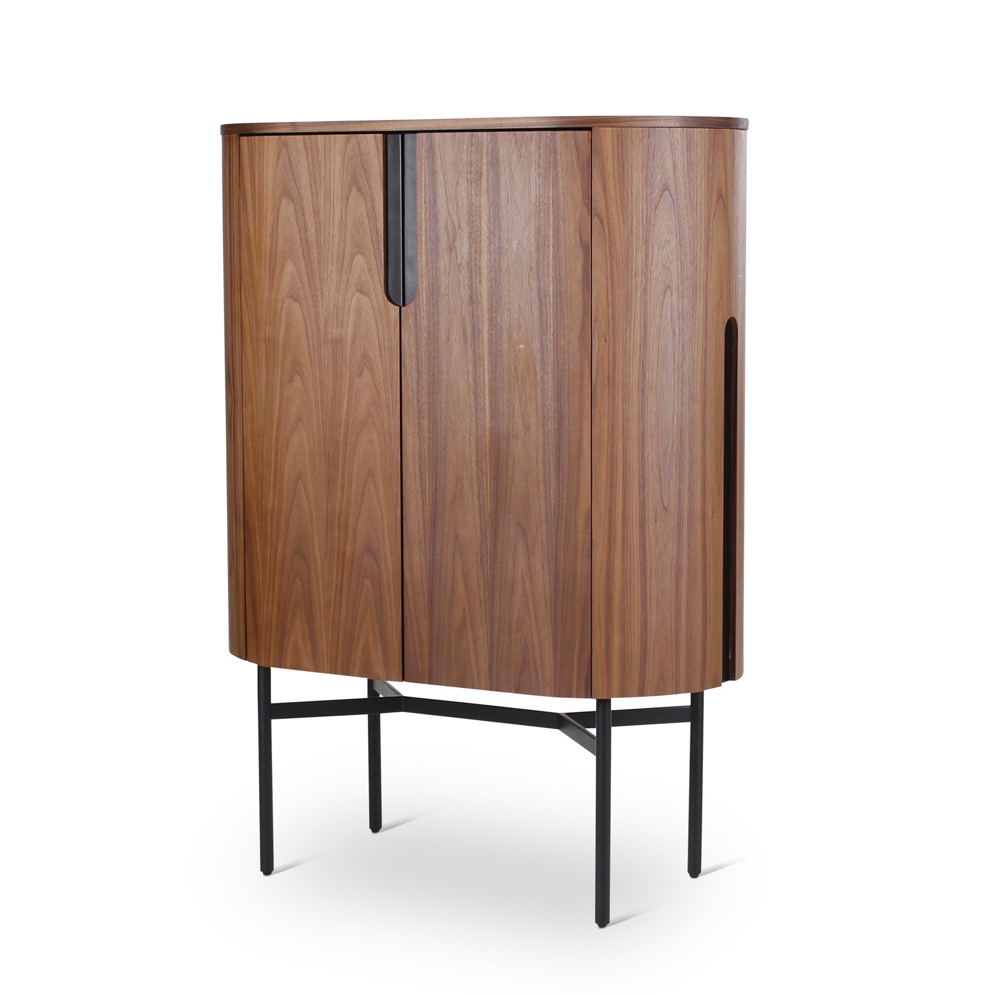 Meuble de bar Amandine portes ouvertes, rangement bouteilles