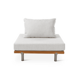 Module outdoor Emilio Castle Line en teck naturel 95 cm