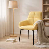 Fauteuil, lin jaune en situation