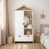 garde-robe, forme de maison en situation