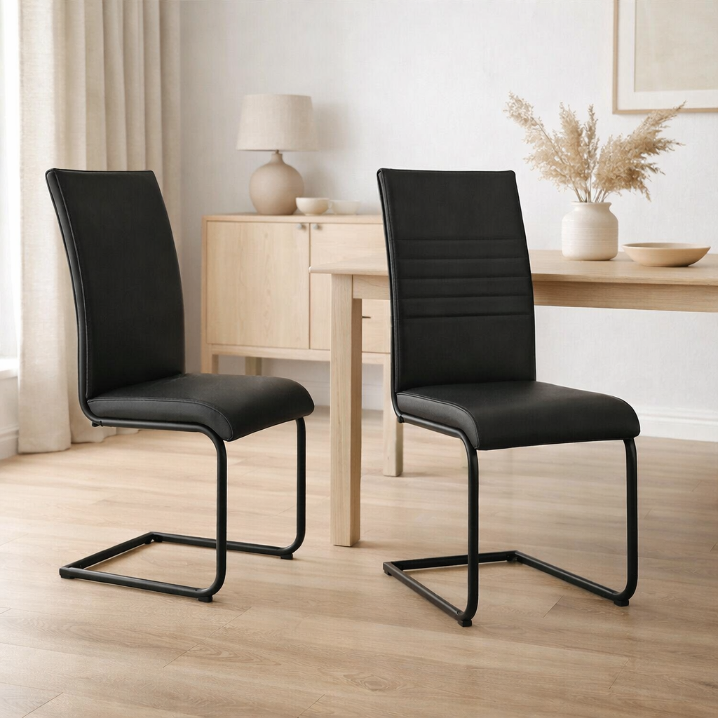 Chaise, lot de 2 avec structure luge en situation