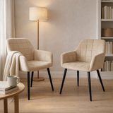 Fauteuils, lot de 2 avec revêtement en velours en situation