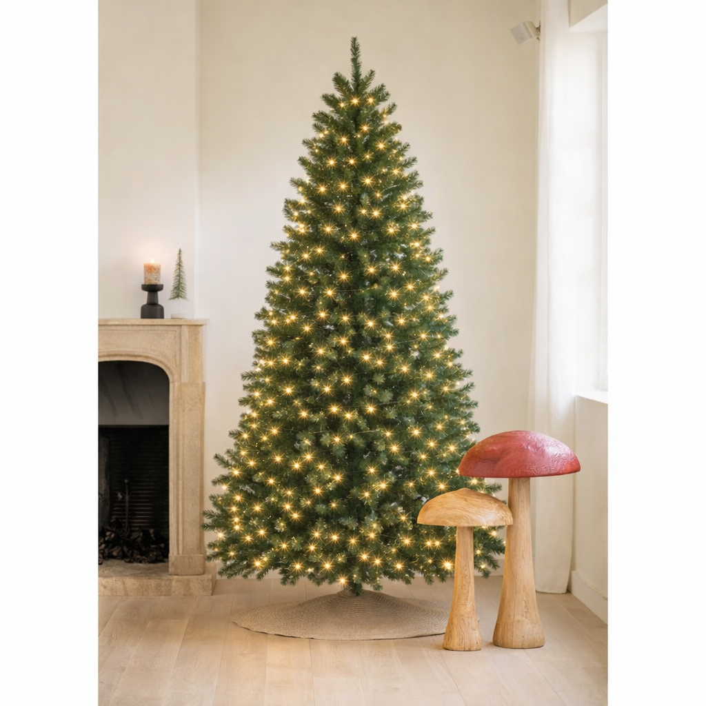 Sapin de Noël J-Line - plastique - vert - lumières LED en situation