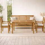 Ensemble Salon en Acacia Moderne en situation