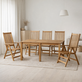 Ensemble Salon en Bois d'Acacia Contemporain en situation