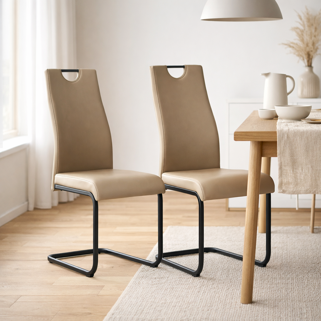 Chaise, lot de 2 avec structure luge en situation