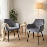 Fauteuils, lot de 2 avec revêtement en velours en situation
