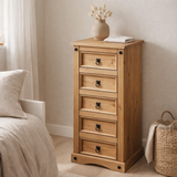 Commode avec 5 tiroirs en situation