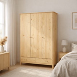 Armoire avec 3 portes et 2 tiroirs en situation