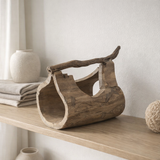 J-Line Decoration Stam Handle - Wood - Natural - Large en situation