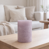 Bougie cylindrique J-Line Lavande - violette - extra large - 95U en situation