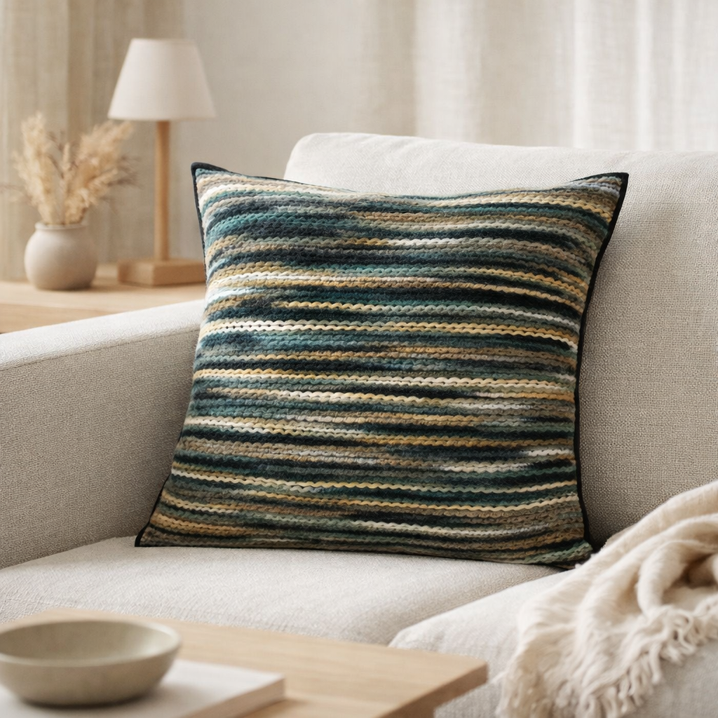 Coussin Geelong - Coussin, Polyester, Coton, mélange nature, 45x45 cm en situation