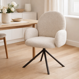 Chaise de salle à manger Lana - Sable, 69x65x91,5 cm en situation