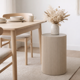 Table d'appoint Farense - beige / gris, MDF, 30x30x50 cm en situation