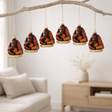 J-Line Suspension de Noël Gorilla - verre - marron - boîte de 6 en situation