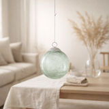 J-Line Boule de Noël Crackle - verre - menthe - moyen en situation