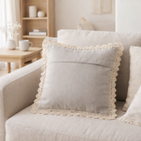 Coussin J-Line Bordure - viscose - carré - gris en situation