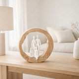 J-Line décoration Figure Family - bois/aluminium - naturel/argent en situation