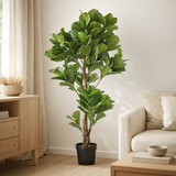 Arbre à feuilles de violon - Vert, Plastique PE/Polyester, 81x93x190 cm en situation