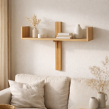 Villa Shelf - Etagère murale, bambou, naturel 50x36 cm en situation