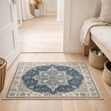 Paillasson Havana - Bleu, Polyester Chenille, 50x80cm en situation