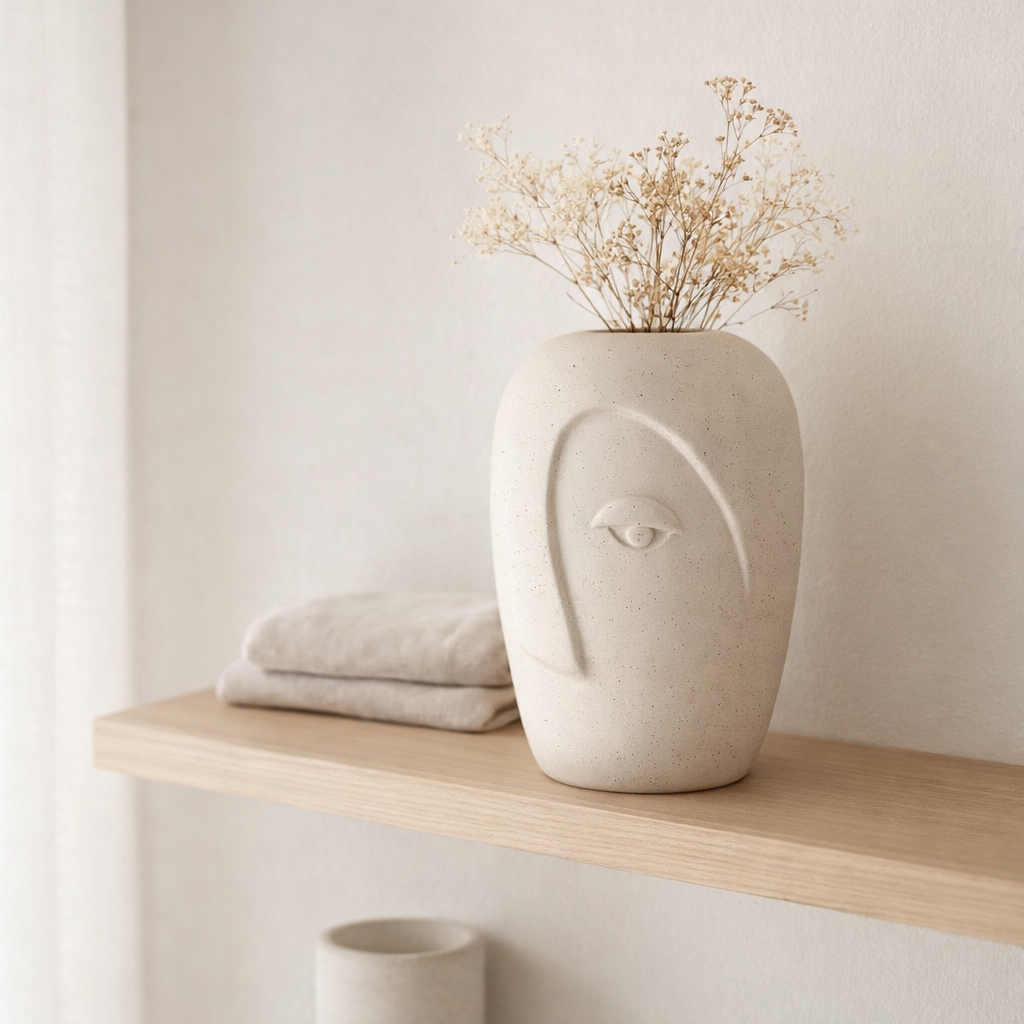 Vase - Sable, Céramique, 12,5x13x19,5 cm en situation