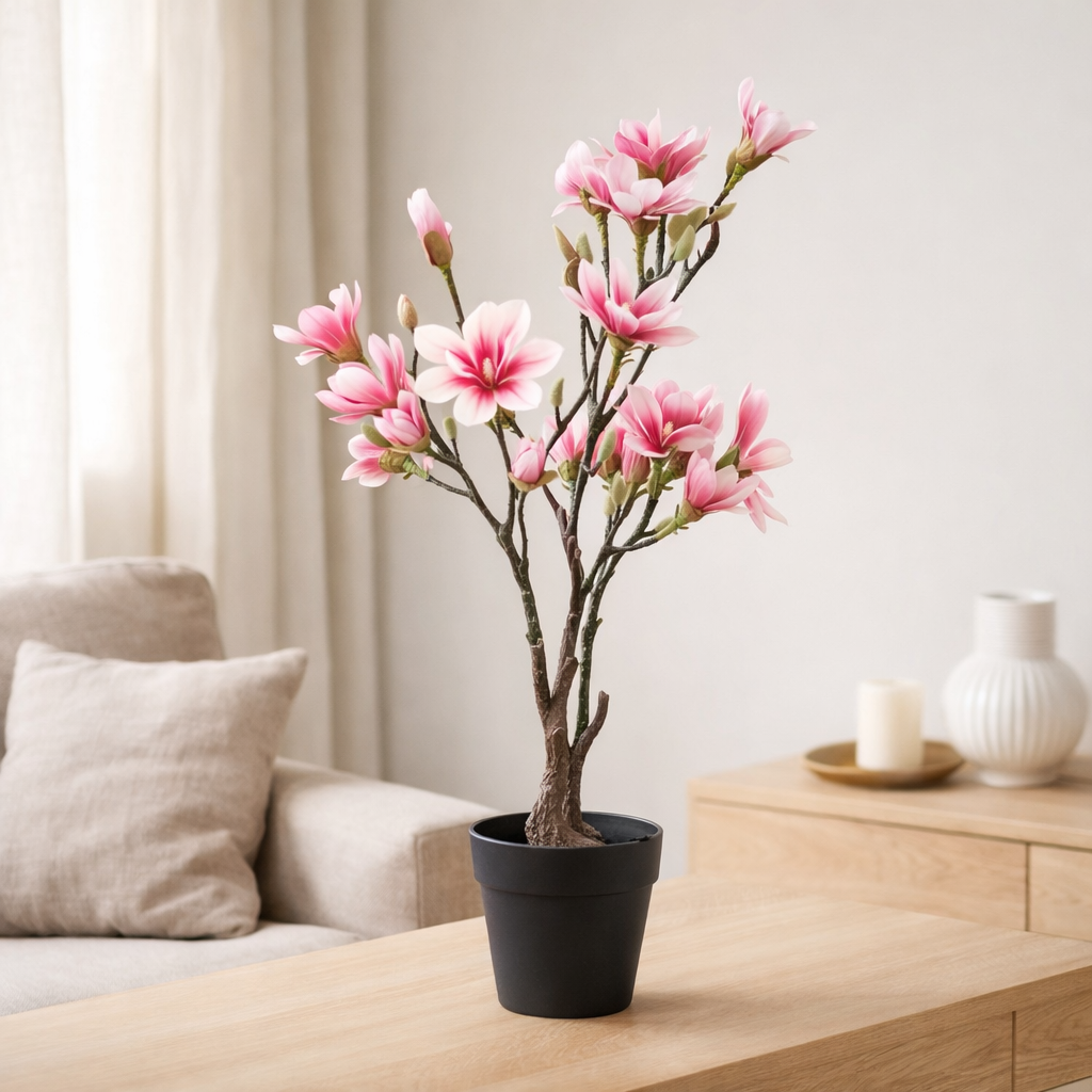 Magnolia - Vert/Rose, Plastique PE, H:74 cm en situation