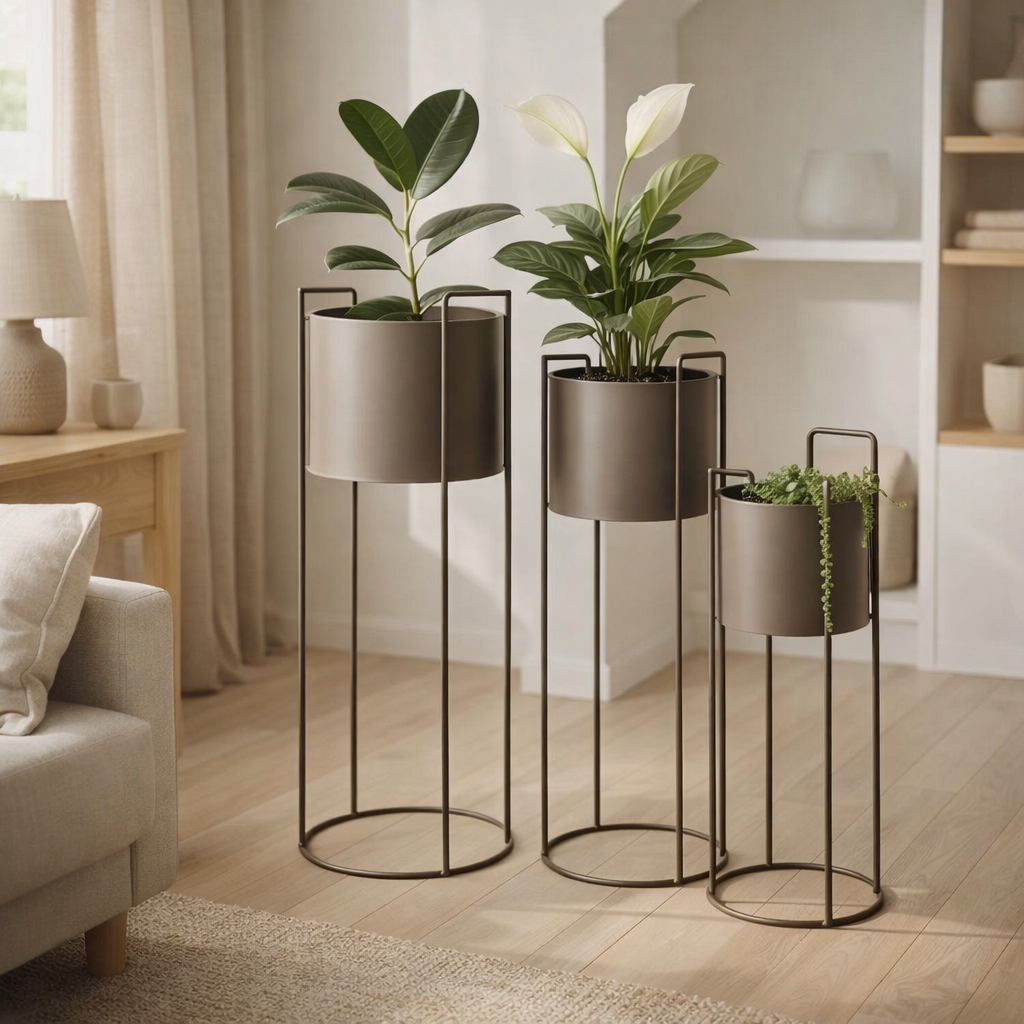 Ensemble de pots de fleurs Essence en situation