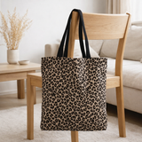 Sac cabas Ava, léopard, 35x39 cm en situation