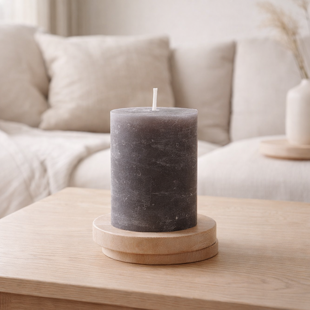 Bougie cylindrique J-Line - gris foncé - 39U - moyenne en situation
