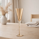 Coupe de champagne J-Line Inégale - verre - transparent/ambre en situation