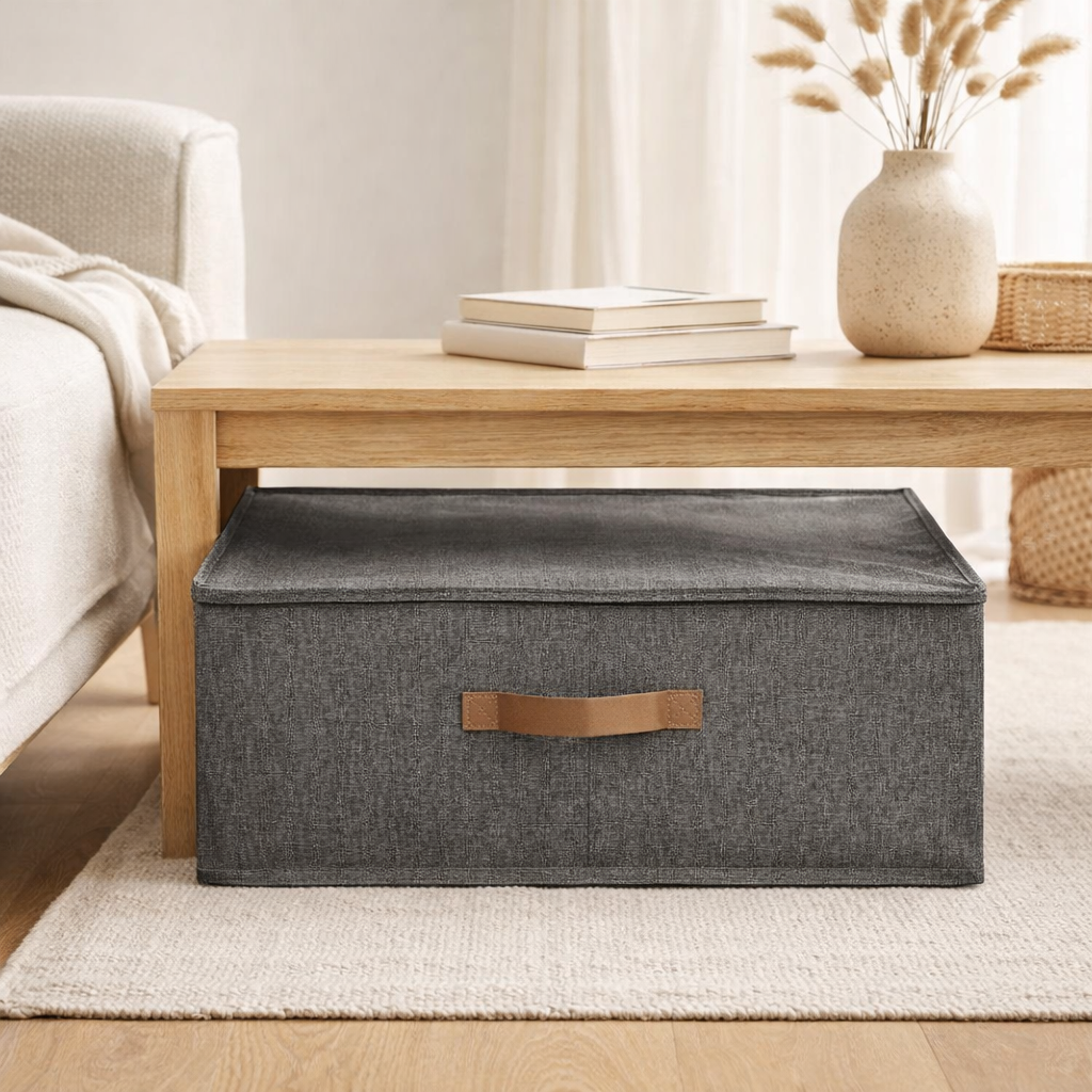 Noto Organisateur, textile, gris foncé, 56x47x18 cm en situation