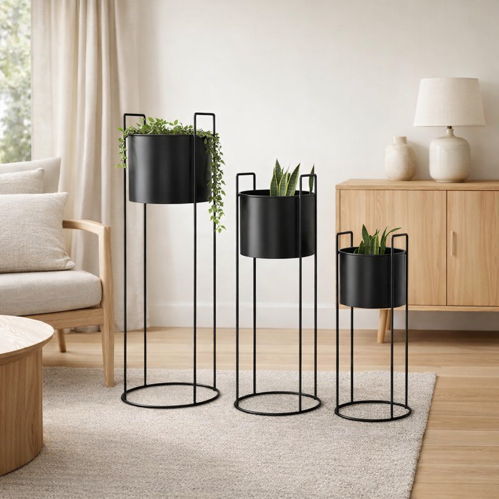 Ensemble de pots de fleurs Essence en situation