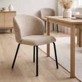 Chaise de salle à manger Safira - Beige, 58x56x79cm - Lot de 2 en situation