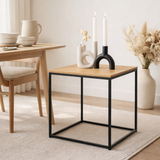 Table d'appoint Vita - aspect chêne, noir, 45x45x45cm en situation