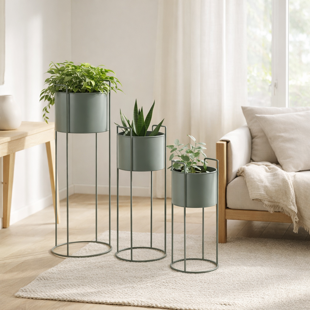 Ensemble de pots de fleurs Essence en situation